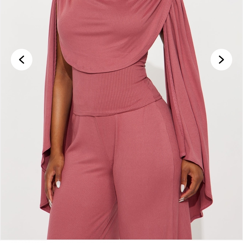 Fashion Nova Draped Pink Pantsuit - Picture 5 of 6